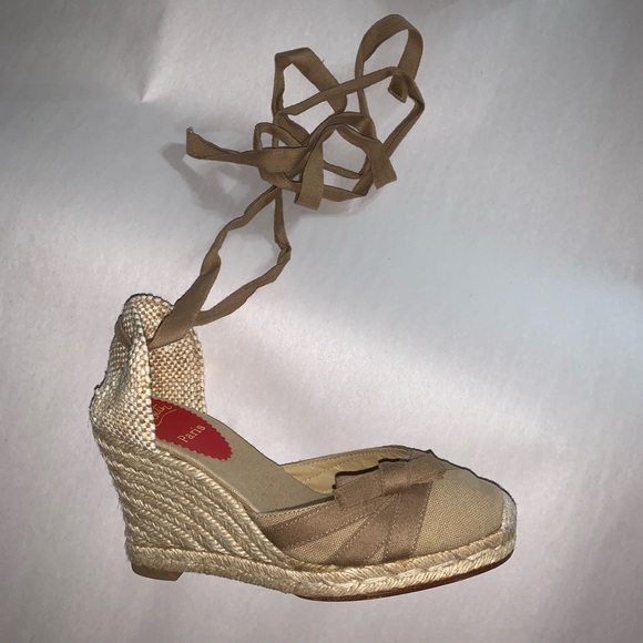 authentic CHRISTIAN LOUBOUTIN size 36 espadrilles - Picture 6 of 10